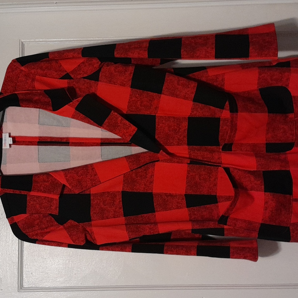 Lularoe Gwen buffalo plaid blazer XL